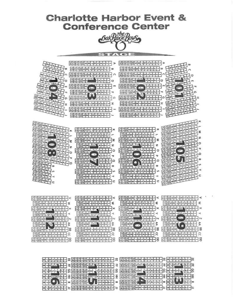 Oakridge Boys Seating Chart